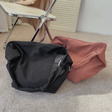 Casual Canvas Shoulder Bag with Tied Knot Strap for Women