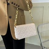Quilted Shoulder Bag Chain Purse PU Leather Handbag