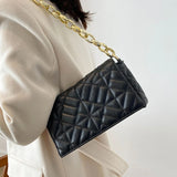 Quilted Shoulder Bag Chain Purse PU Leather Handbag