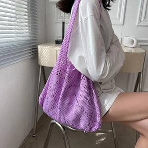 Crochet Large Capacity Women Shoulder Bag