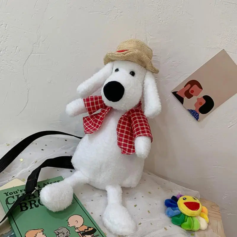 Animal Plush Shoulder Bag Soft Purse Duck Dog Messenger Bag