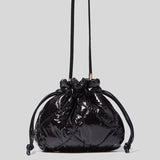 Women Shoulder Bag Diamond Lattice Fabric Small String Closure