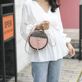 Waterproof Women Shoulder Bag Round Handbag