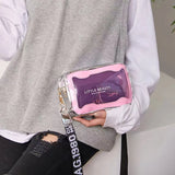 Women Shoulder Bag Laser Transparent Crossbody Bags All-match Jelly Messenger Sh