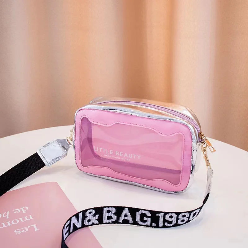 Women Shoulder Bag Laser Transparent Crossbody Bags All-match Jelly Messenger Sh