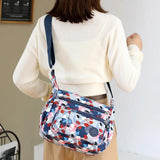 Women Shoulder Bag Print Pockets Diaper Bag Large Capacity Adjustable Strap