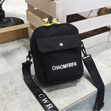 Canvas Shoulder Bag Casual Tote Handbag Zipper Messenger Bag