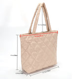 Quilted Shoulder Bag Winter Handbag Tote Large Capacity Shopping Purse