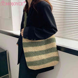 Straw Weave Hollow Shoulder Bag Large Capacity for Beach Vacation