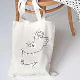 Women Shoulder Bag University Canvas Harajuku Vintage Print Tote Bag
