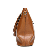 Oil Wax Leather Women Shoulder Bag Large Capacity Tote Bag