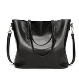 Oil Wax Leather Women Shoulder Bag Large Capacity Tote Bag