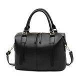 Vintage Leather Shoulder Bag Women Handbag Rivet Doctor Bag Totes