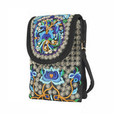 Ethnic Style Floral Embroidered Canvas Shoulder Bag Retro Handbag