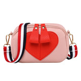 Small Crossbody Bag for Teenage Girl with Wide Strap, PU Leather