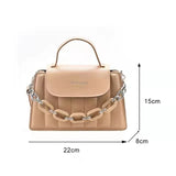 Women Shoulder Bag Handbags Ins Style Red Leather Small Crossbody Bags