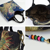 Ethnic Style Peacock Embroidery Shoulder Bag Retro Handbag