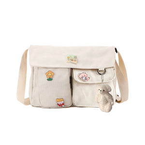 Japanese Harajuku Crossbody Bag Large Capacity Messenger Pouch for Shopping