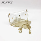 Waterproof Transparent Shoulder Bag Lady Small Flap Travel Messenger