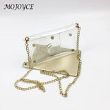 Waterproof Transparent Shoulder Bag Lady Small Flap Travel Messenger