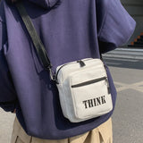 Canvas Shoulder Bag Large Capacity Letter Handbag