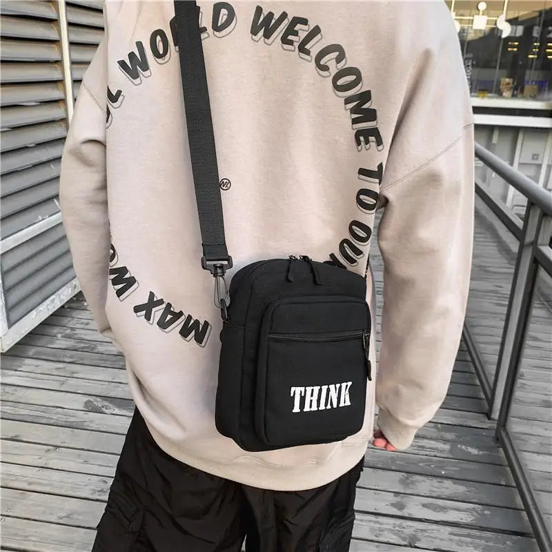 Canvas Shoulder Bag Large Capacity Letter Handbag