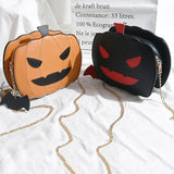 Women Shoulder Bag Leather Creativity Halloween Easter Pumpkin Lamp Handbags