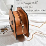 Women Shoulder Bag Leather Creativity Halloween Easter Pumpkin Lamp Handbags