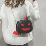 Women Shoulder Bag Leather Creativity Halloween Easter Pumpkin Lamp Handbags