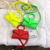 Women Shoulder Bag Leather Waist Bag Round Crossbody Pack Small Tote