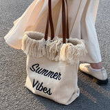 Women Shoulder Bag Letter Tote Bag Large Capacity Bucket Bags Female Shopper Bag