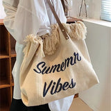 Women Shoulder Bag Letter Tote Bag Large Capacity Bucket Bags Female Shopper Bag