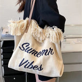Women Shoulder Bag Letter Tote Bag Large Capacity Bucket Bags Female Shopper Bag
