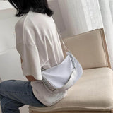 Retro Shoulder Bag Nylon Chain Shopping Purse