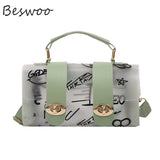 Women Shoulder Bag Spring PVC Transparent Graffiti Handbag
