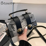 Women Shoulder Bag Spring PVC Transparent Graffiti Handbag