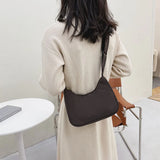 Nylon Shoulder Bag Crescent Shape Underarm Messenger Daily Clutch Tote Bag
