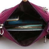 Waterproof Plaid Messenger Bag Large Capacity Lady Handbags