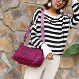 Waterproof Plaid Messenger Bag Large Capacity Lady Handbags