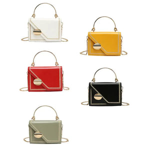 Women Shoulder Bag PU Leather Chain Crossbody Messenger Small Handbag