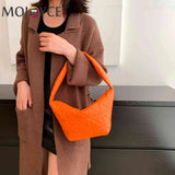 Women Shoulder Bag Quilted Rhombus Pattern Solid for Office Travel