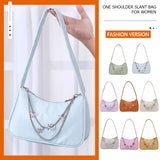 Women PU Leather Shoulder Bag Solid Butterfly Chain Zipper Closure Casual Tote