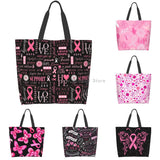 Pink Ribbon Breast Cancer Support Shoulder Bag