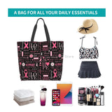 Pink Ribbon Breast Cancer Support Shoulder Bag