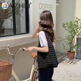 Pleated Shoulder Handbag Large Capacity Clutch Bubble Soft for Travel