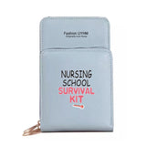 Women Shoulder Bag Pu Leather Wallets Card Pack Touch Screen Mobile Phone Bags
