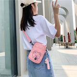 Canvas Tote Shoulder Bag Zipper Messenger Handbag