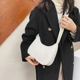 Solid Shoulder Bag for Women Leisure Ladies Dumpling Bags