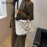 Winter Quilted Shoulder Bag Ladies Large Tote