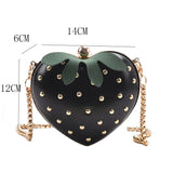 Red Strawberry Clutches Bag Women Chain Crossbody Bag